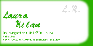 laura milan business card